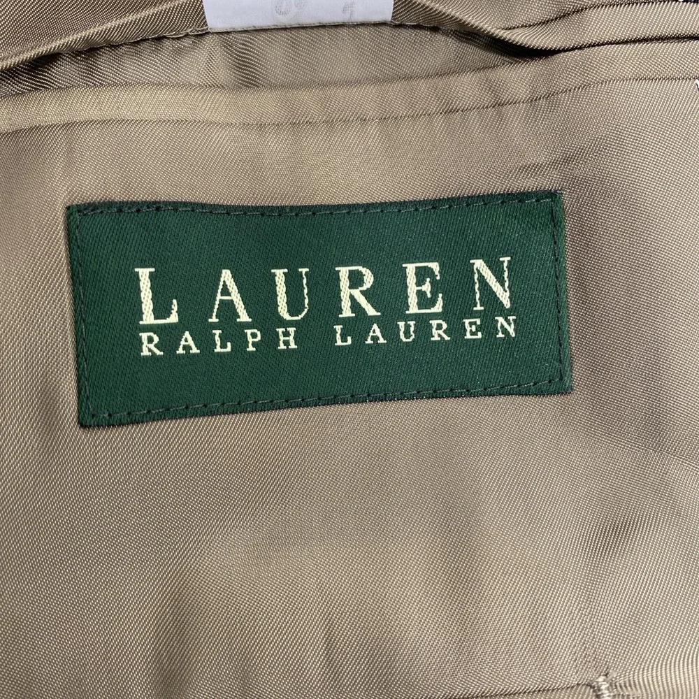 Lauren Ralph Lauren Blazer Men 46R Purple Tan Prince Edward Plaid‎ Silk Wool